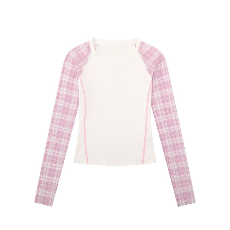 Stylish Contrast Stitch Waist Long Sleeves