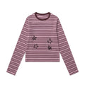Starry Rose Red Stripe Long Sleeves