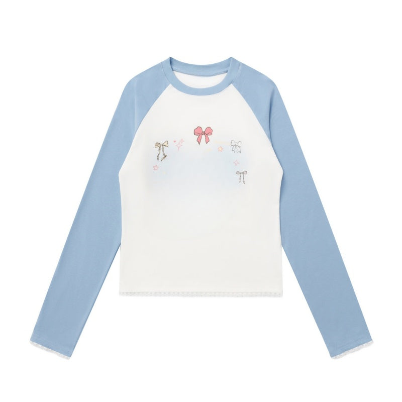 Soft & Skin-Friendly Blue Stitch Long Sleeves
